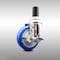 Service Caster 4 Inch 316SS Blue Polyurethane Swivel 1-1/4 Inch Expanding Stem Caster Brake SCC-SS316EX20S414-PPUB-BLUE-TLB-114 - alternate 1